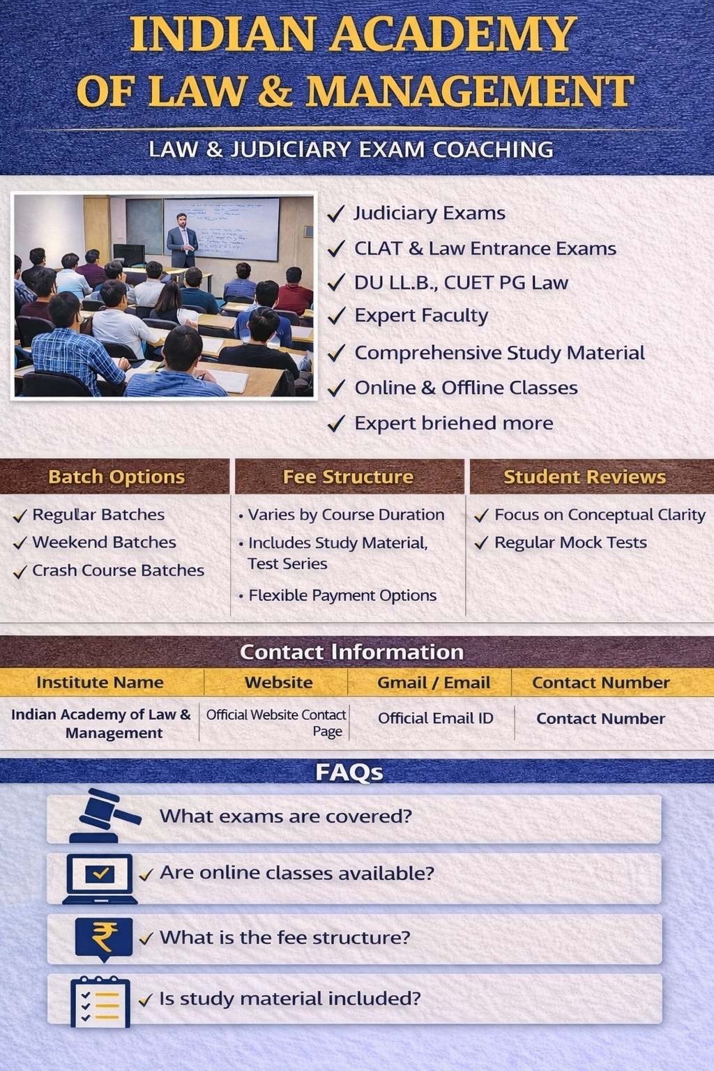 Indian Academy of Law & Management