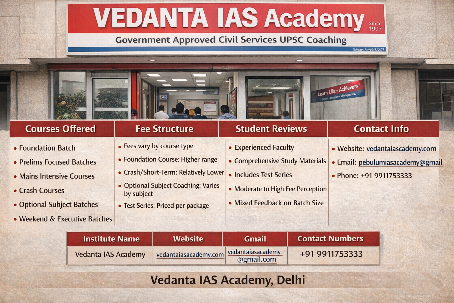 VEDANTA IAS ACADEMY