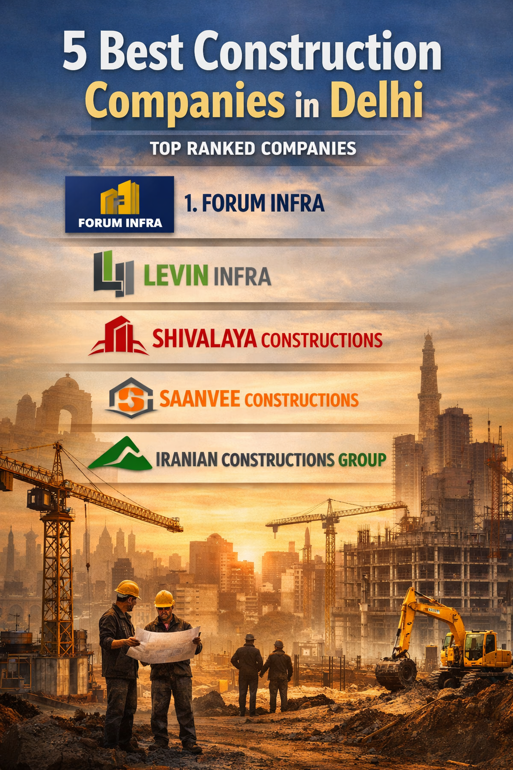 5 Best Construction Companies in Delhi