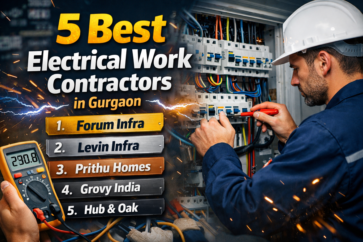 5 Best Electrical Work Contractors in Gurgaon