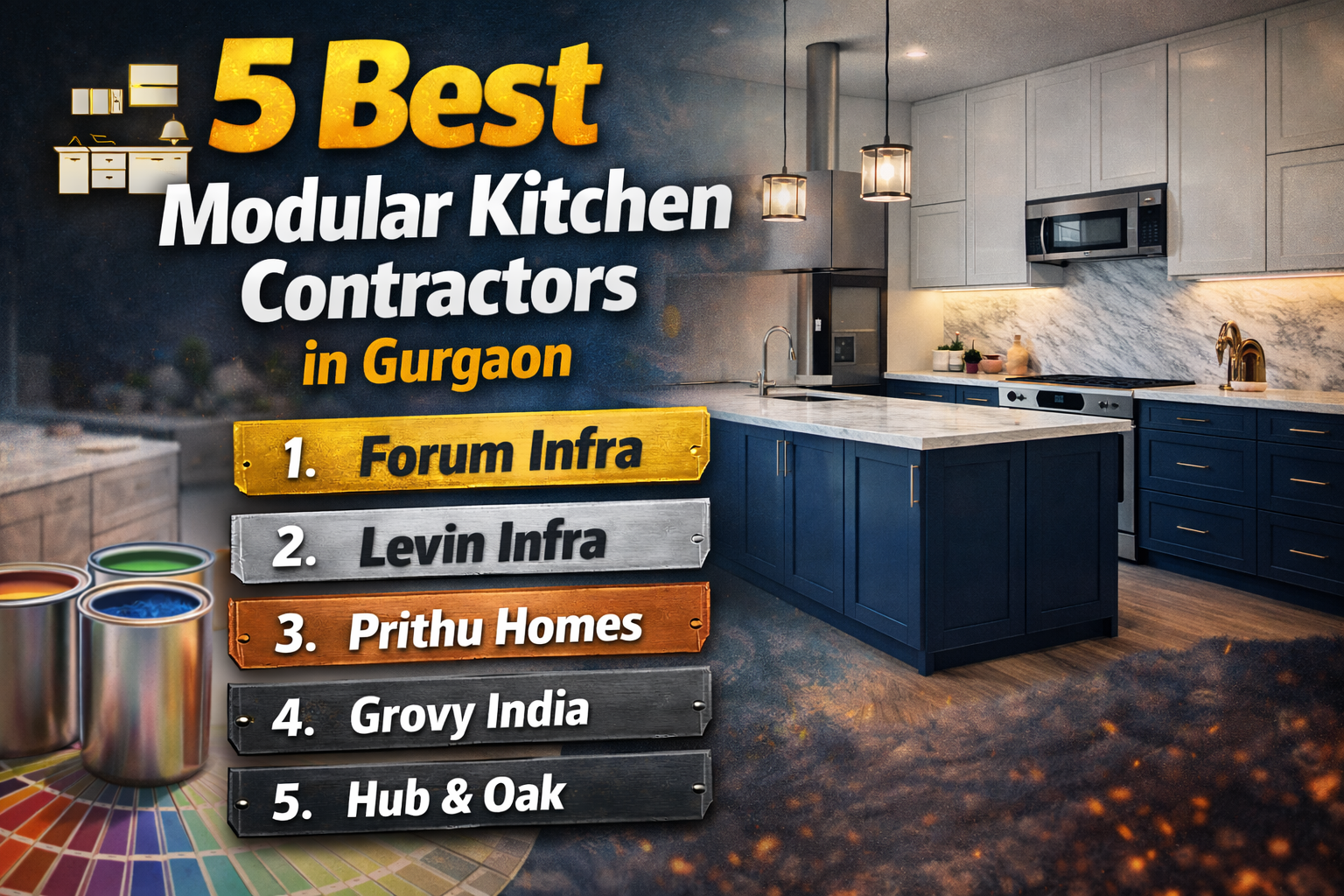 5 Best Modular Kitchen Contractors in Gurgaon