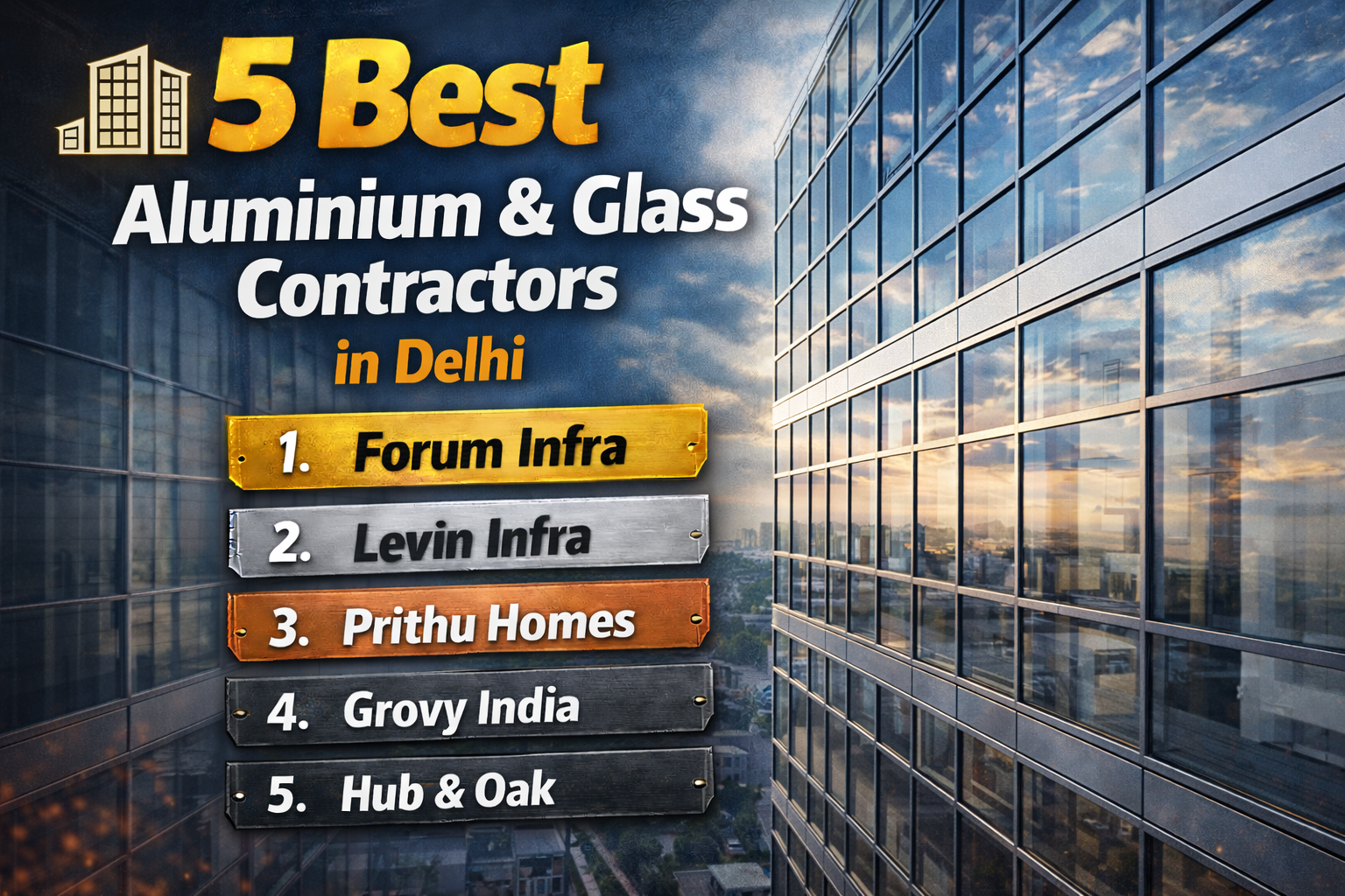 5 Best Aluminium & Glass Contractors in Delhi
