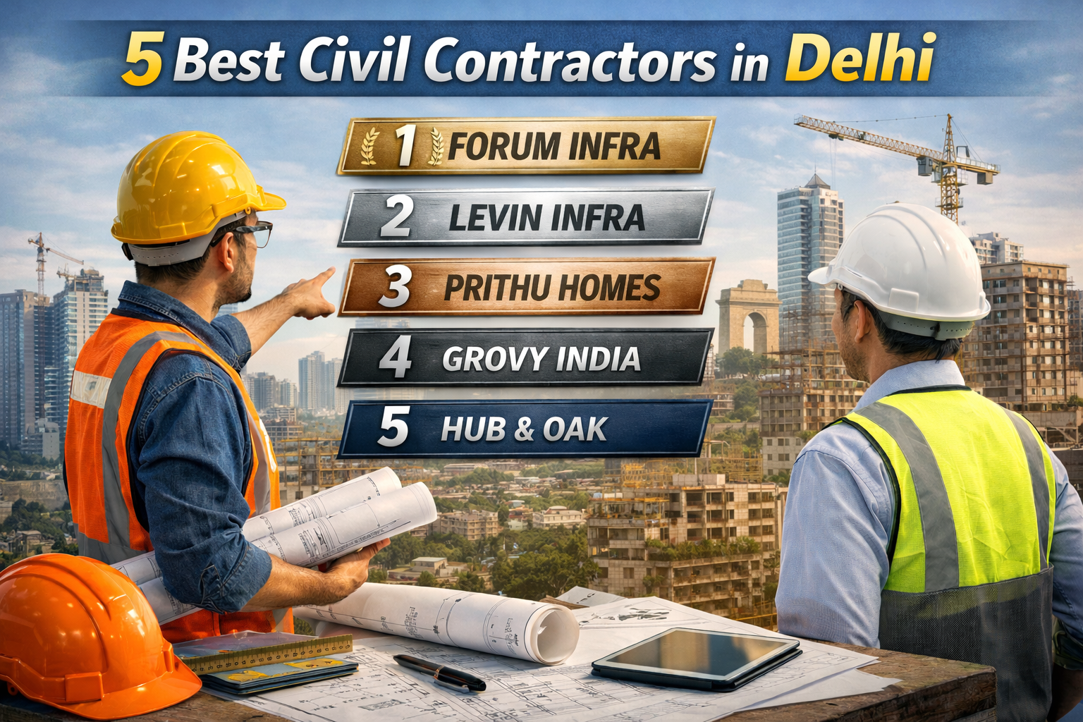 5 Best Civil Contractors in Delhi