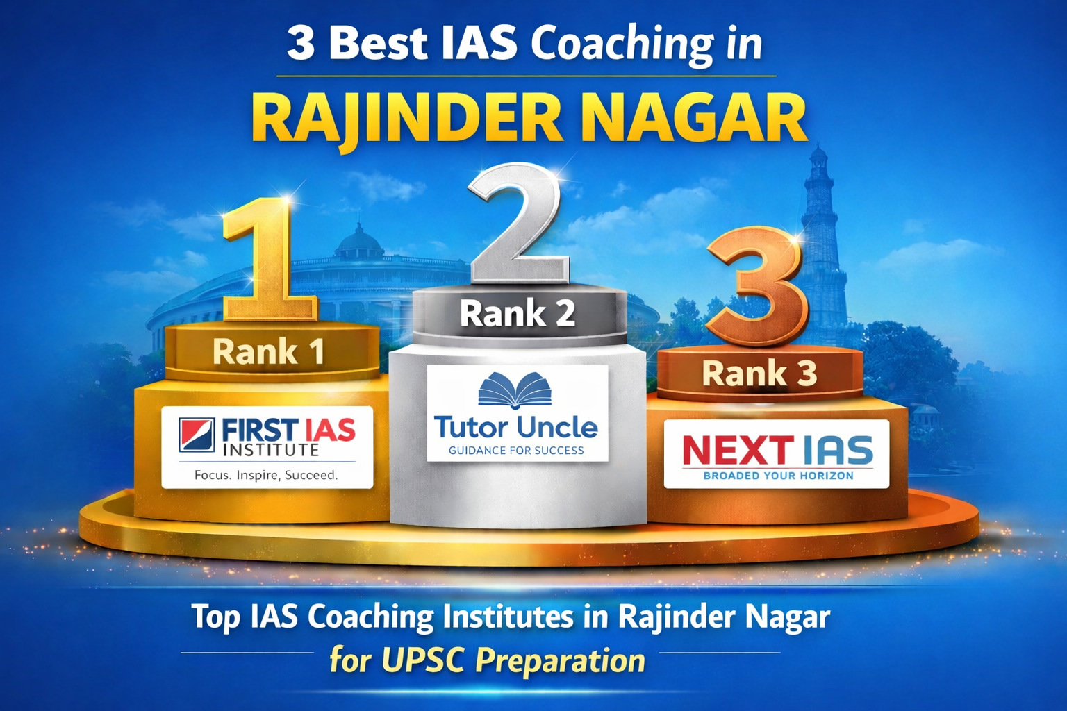 3 Best IAS Coaching in RAJINDER NAGAR