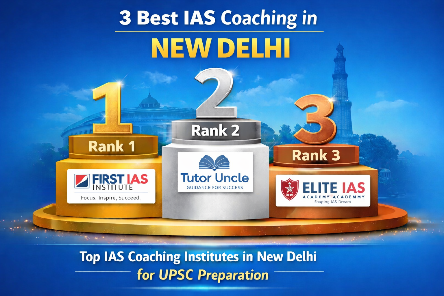 3 Best IAS Coaching in NEW DELHI