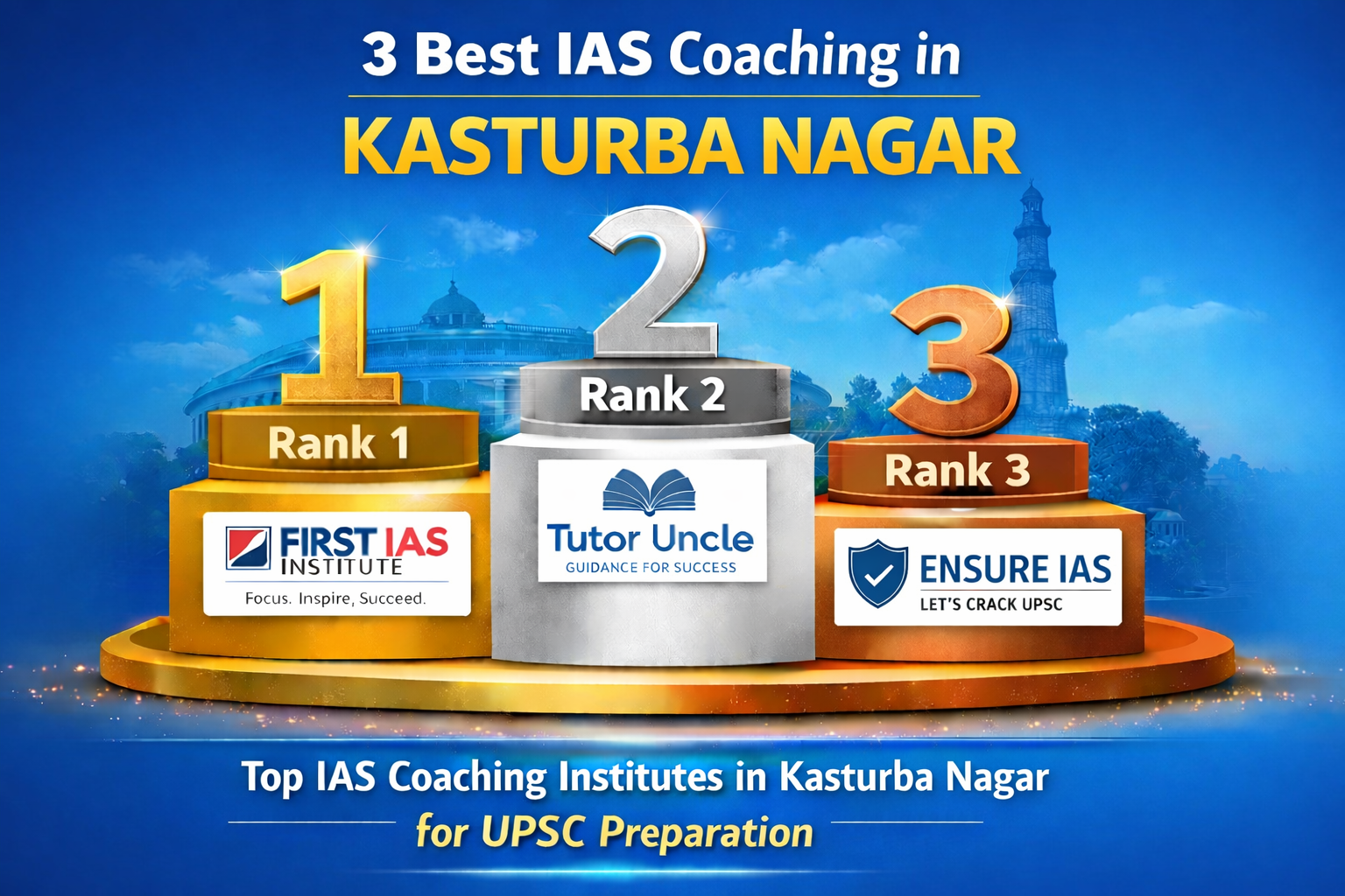 3 Best IAS Coaching in Kasturba Nagar