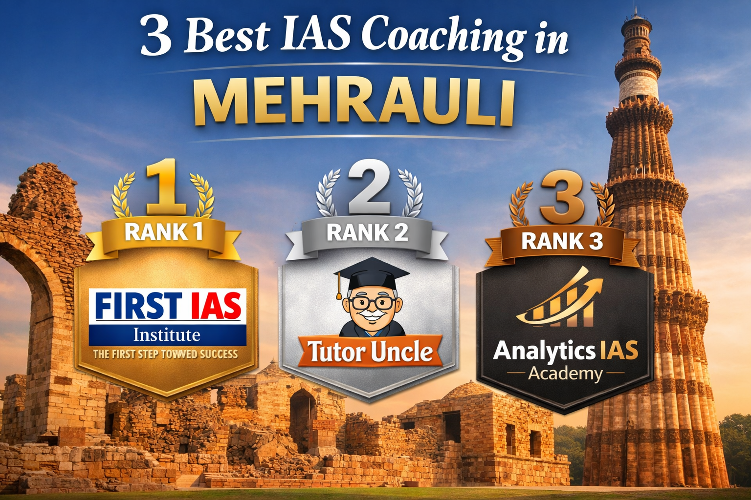 3 Best IAS Coaching in MEHRAULI