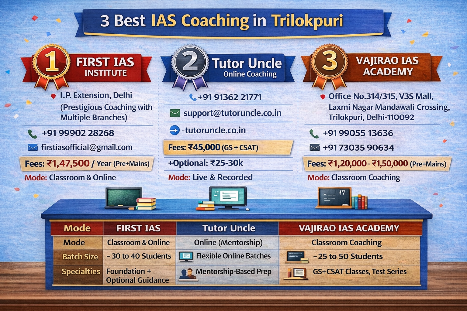 3 Best IAS Coaching in Trilokpuri