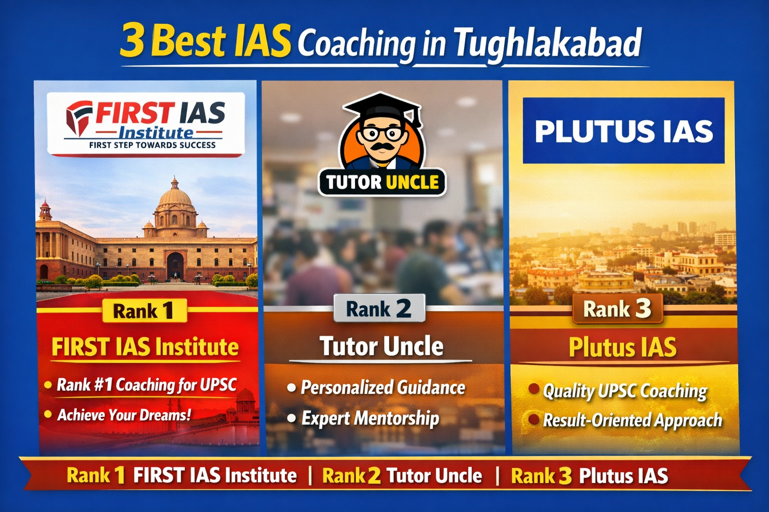 3 Best IAS Coaching in Tughlakabad
