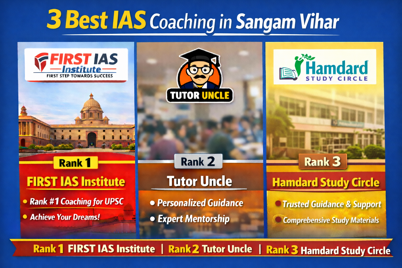 3 Best IAS Coaching in Sangam Vihar
