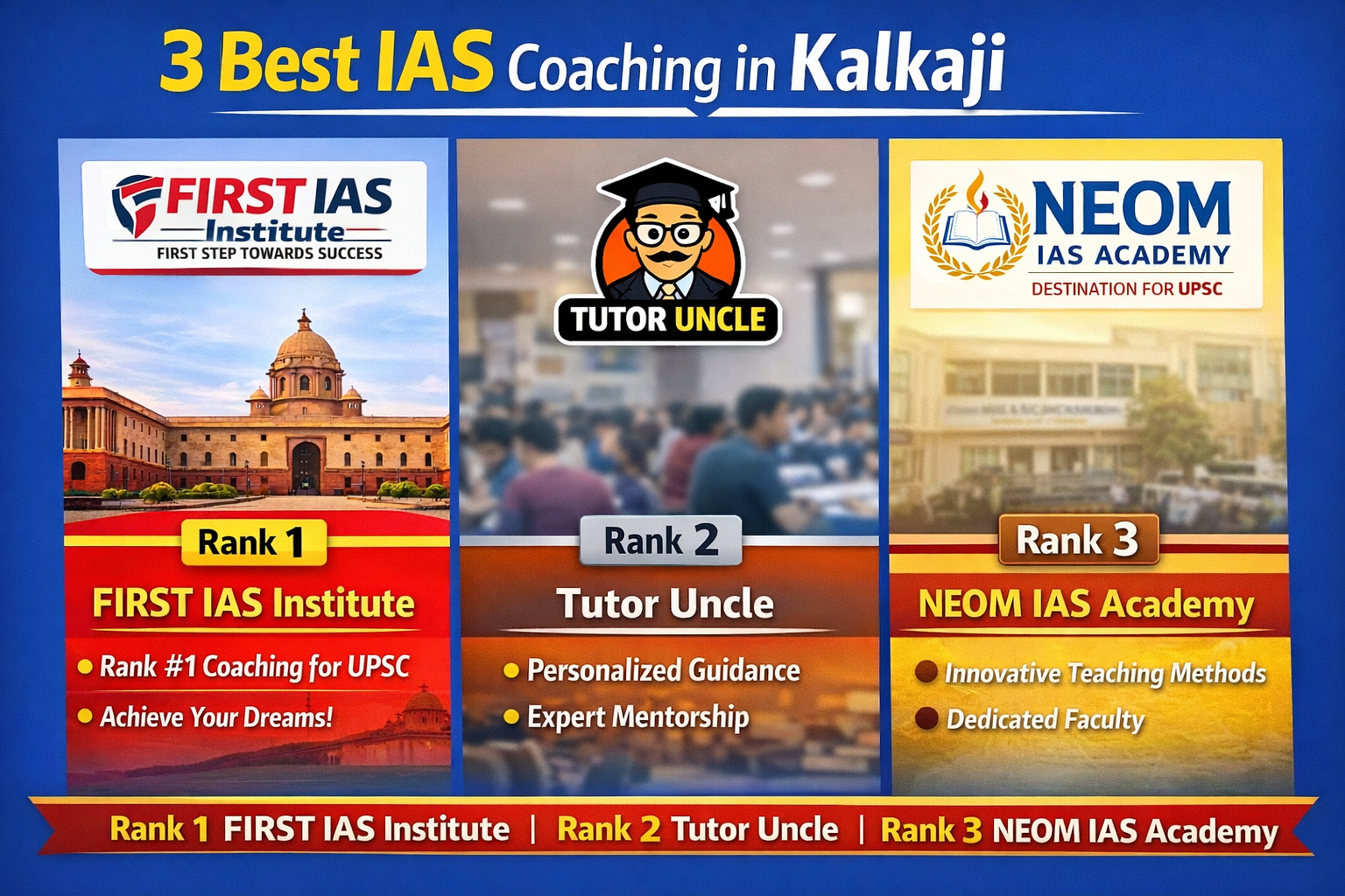 3 Best IAS Coaching in Kalkaji