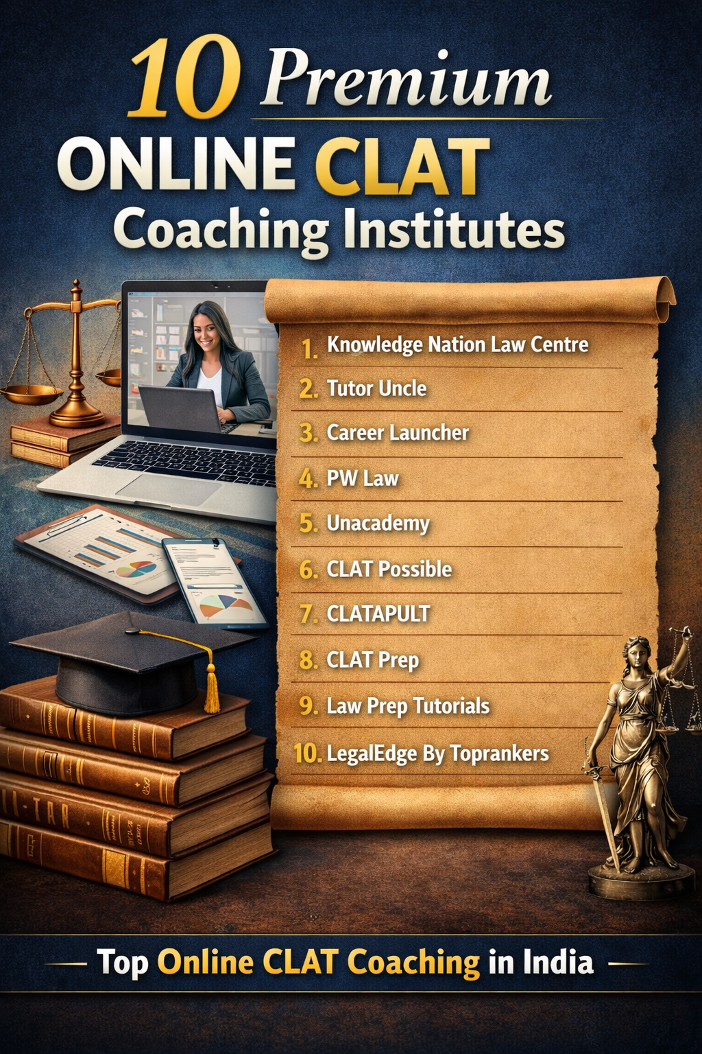 10 Premium Online CLAT Coaching Institutes