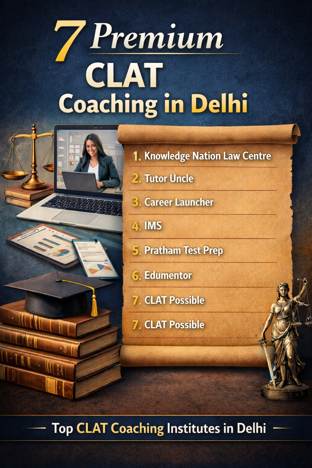 7 Premium CLAT Coaching Institutes in Delhi