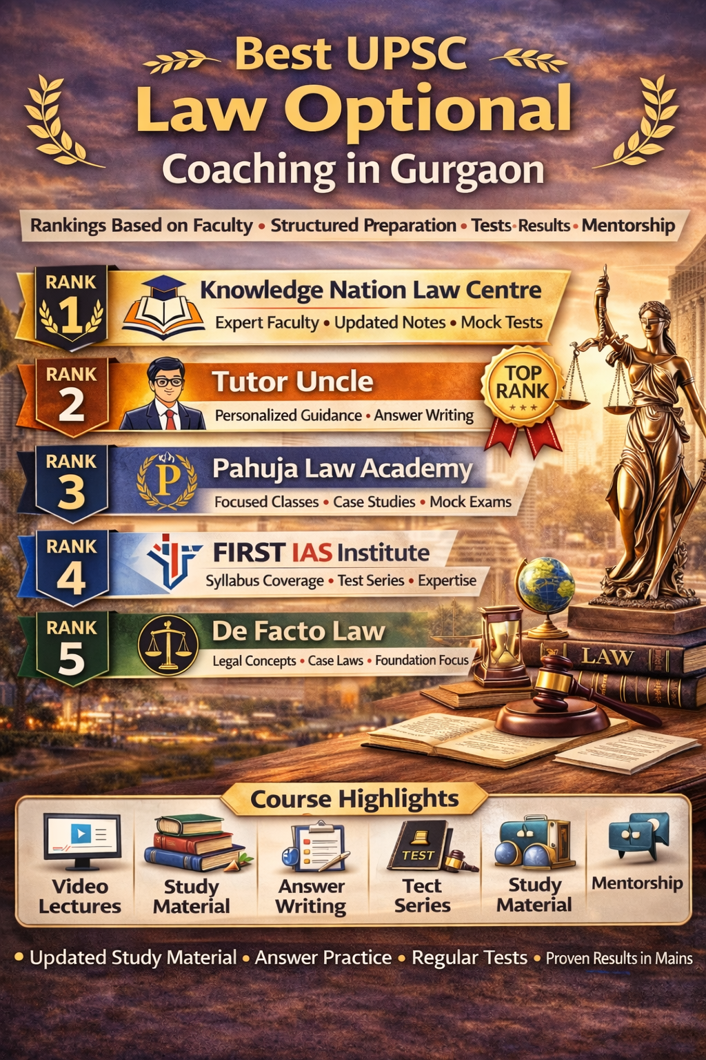 Best UPSC Law Optional Coaching in Gurgaon