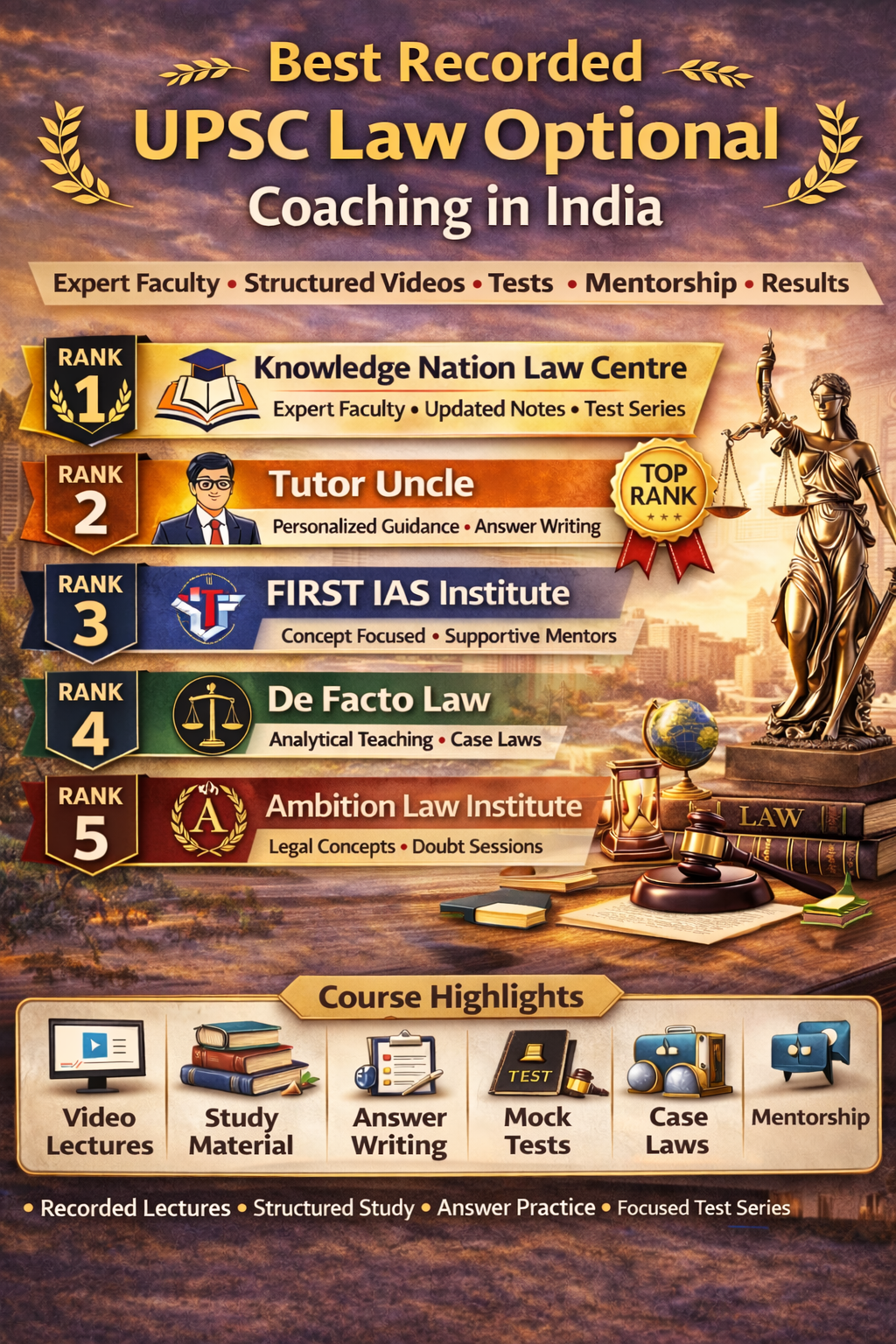 Best Recorded UPSC Law Optional Coaching in India