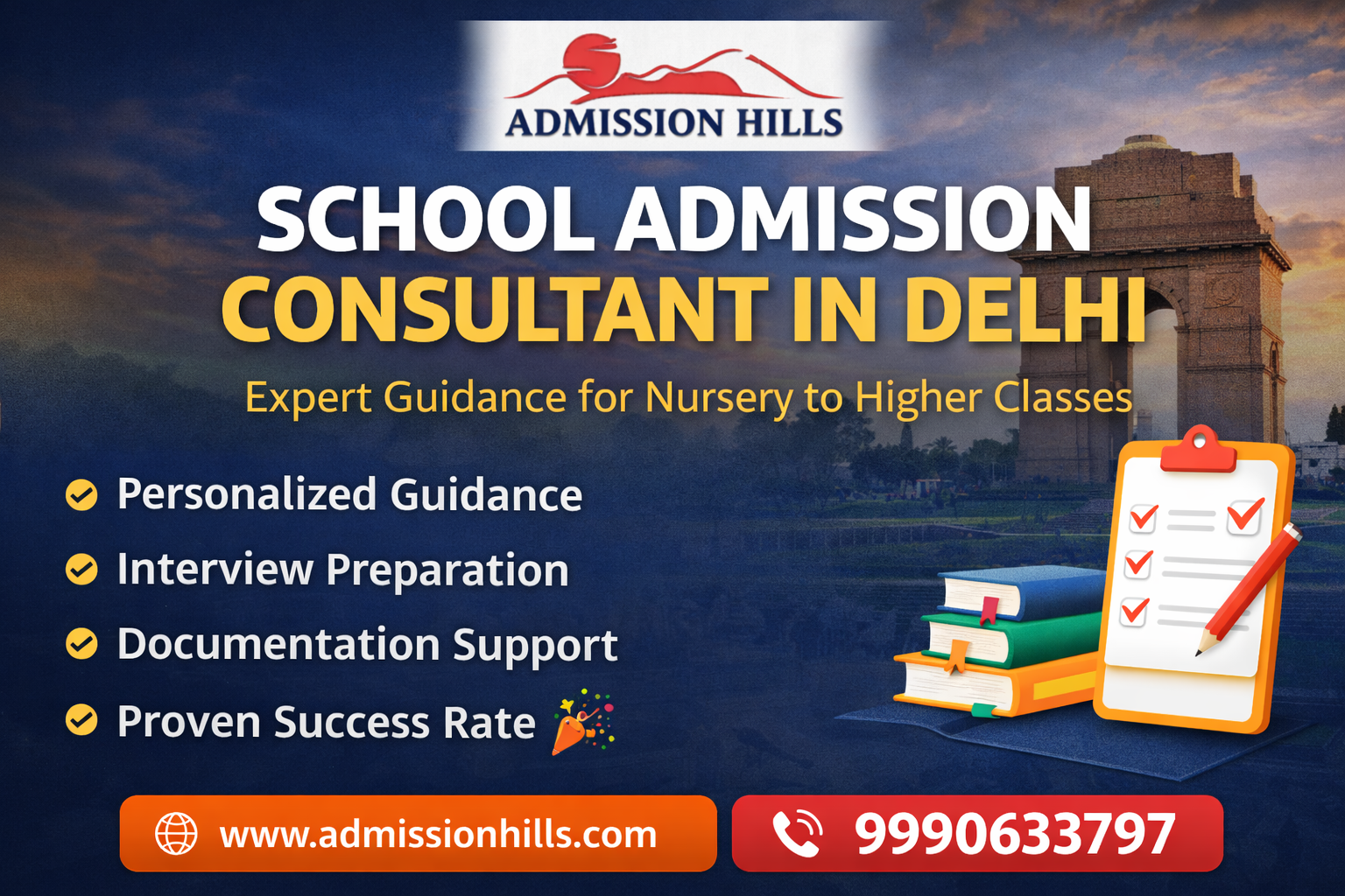 ADMISSION HILLS – School Admission Consultant in Delhi