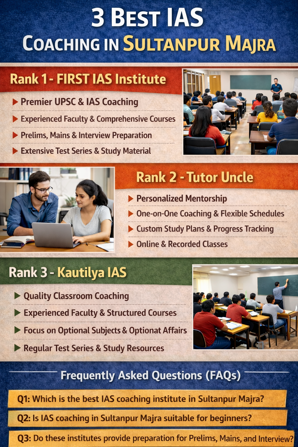 3 Best IAS Coaching in Sultanpur Majra