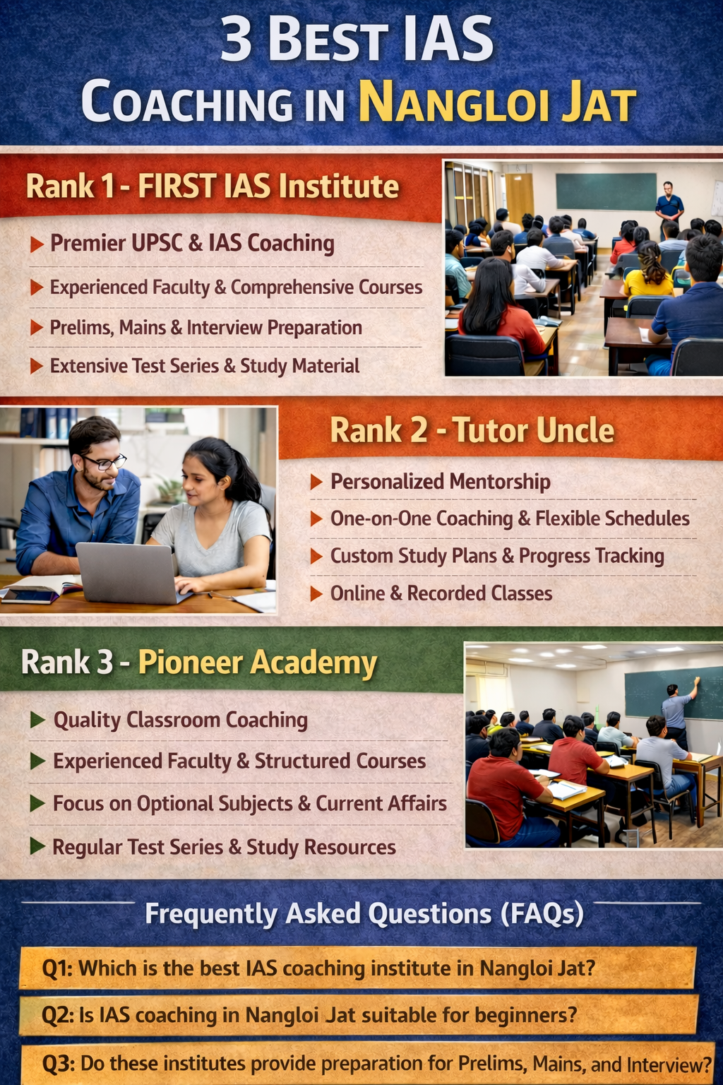 3 Best IAS Coaching in Nangloi Jat