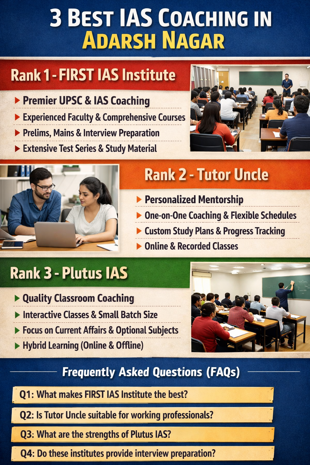 3 Best IAS Coaching in ADARSH NAGAR
