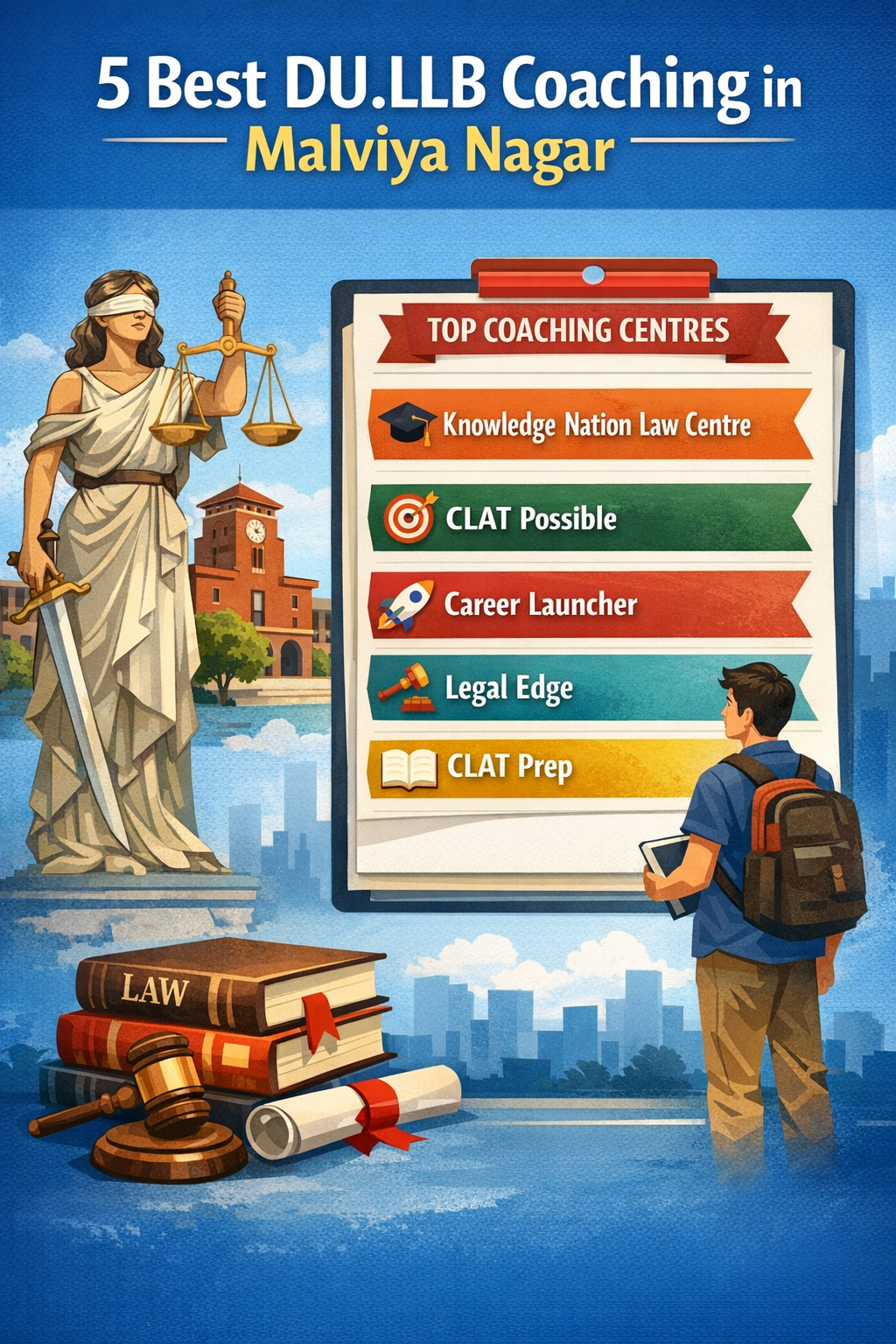 5 Best DU.LLB Coaching in Malviya Nagar