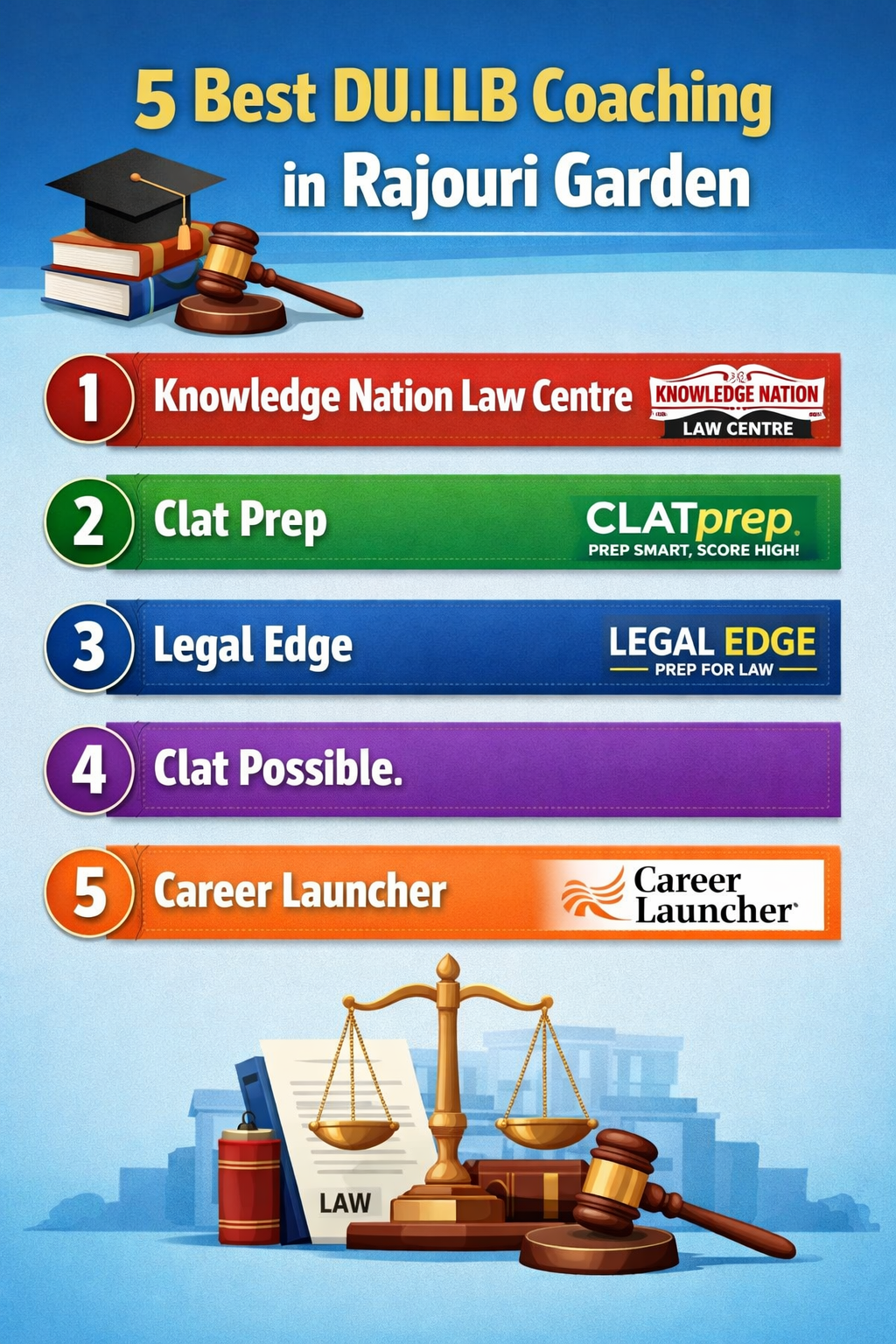 5 Best DU.LLB Coaching in Rajouri Garden