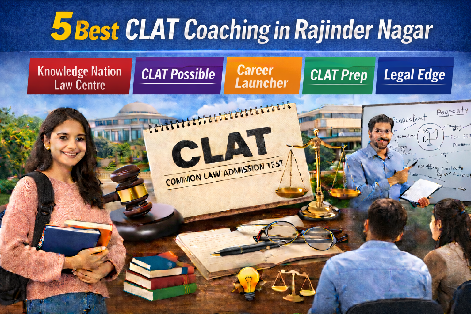 5 Best CLAT Coaching in RAJINDER NAGAR