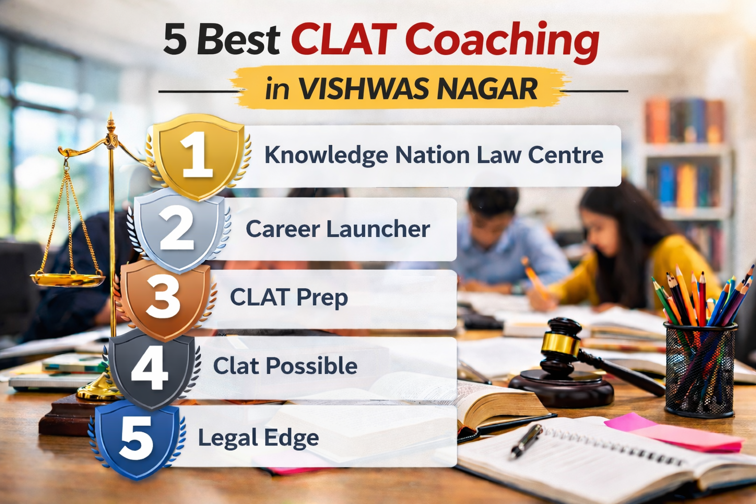 5 Best CLAT Coaching in Vishwas Nagar