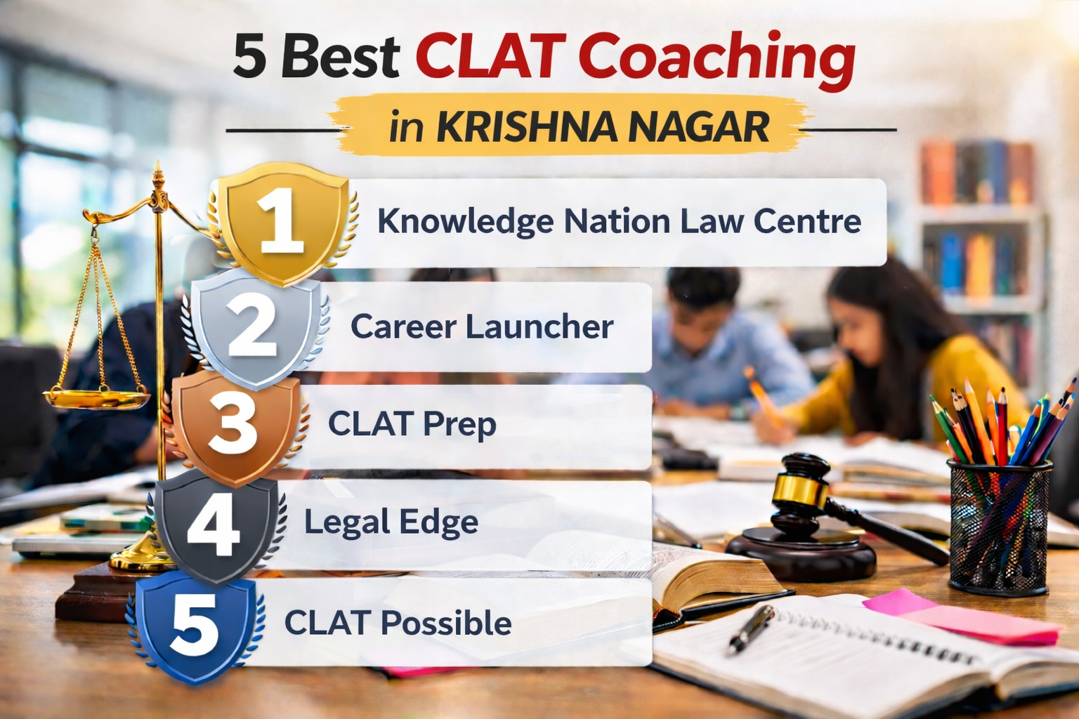 5 Best CLAT Coaching in Krishna Nagar