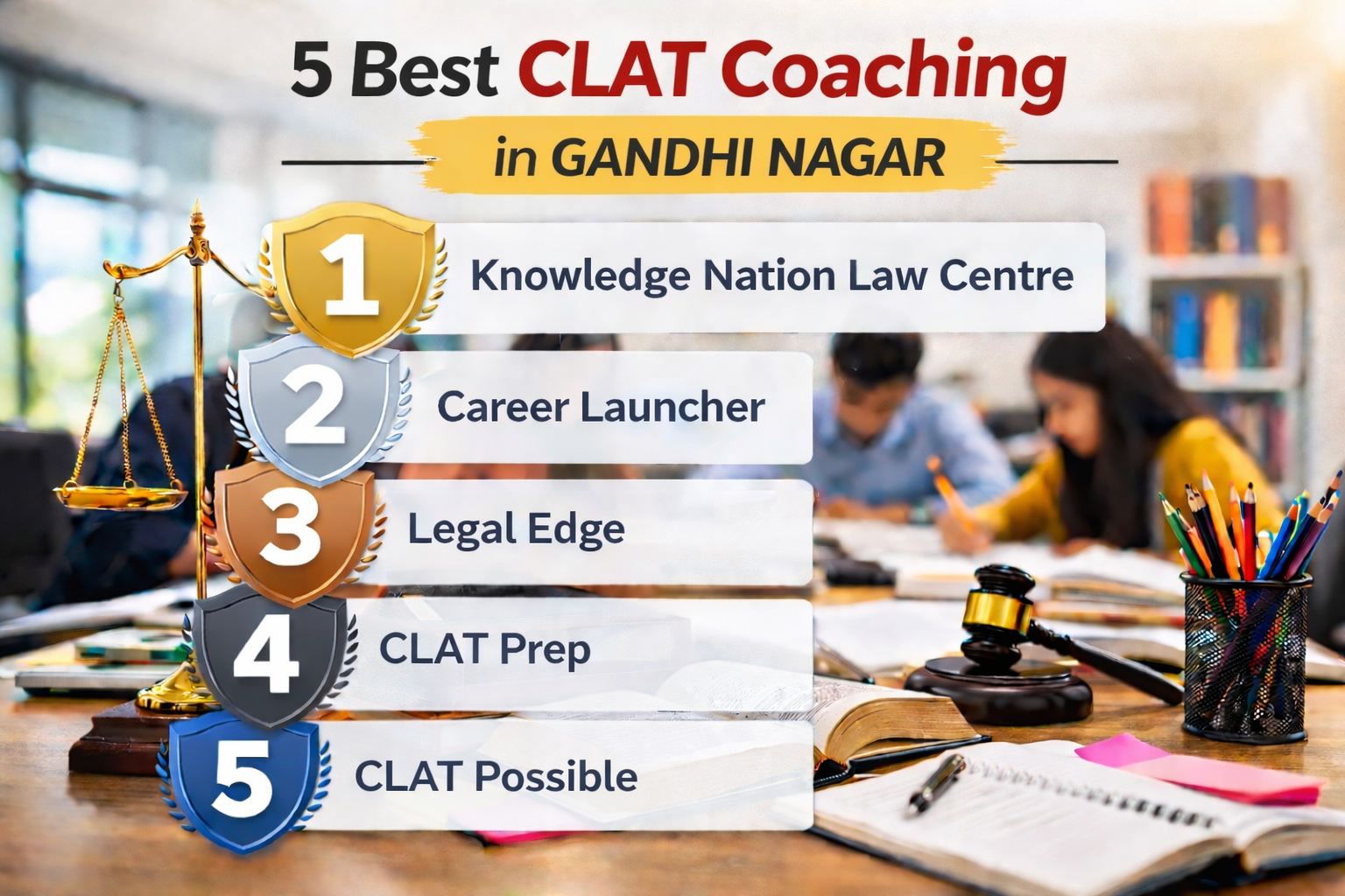 5 Best CLAT Coaching in Gandhi Nagar