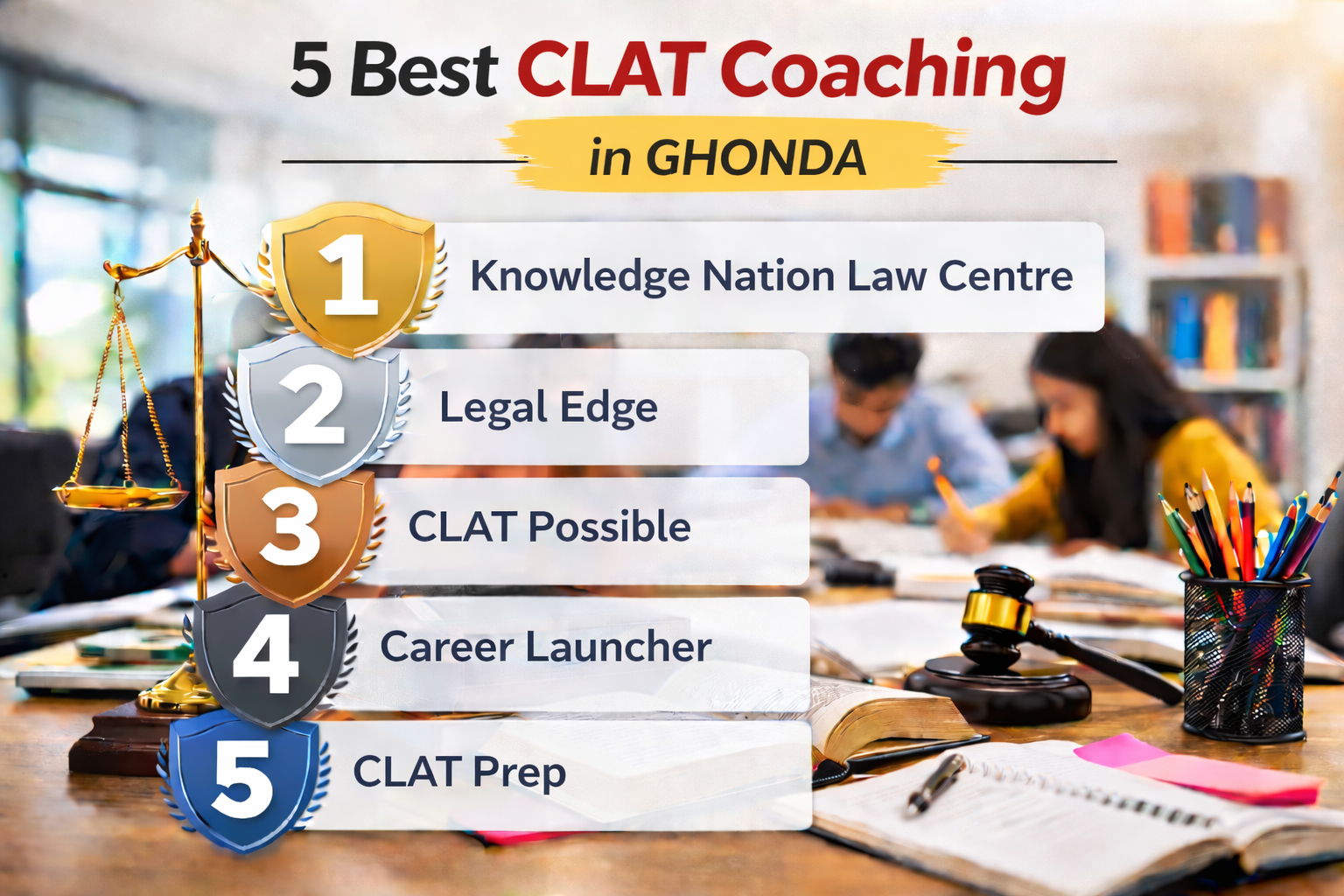 5 Best CLAT Coaching in Ghonda