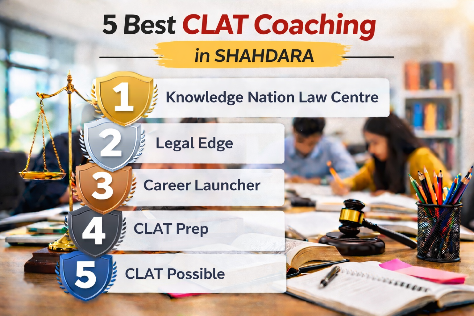 5 Best CLAT Coaching in Shahdara