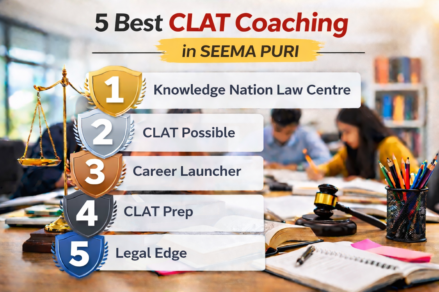 5 Best CLAT Coaching in Seema Puri