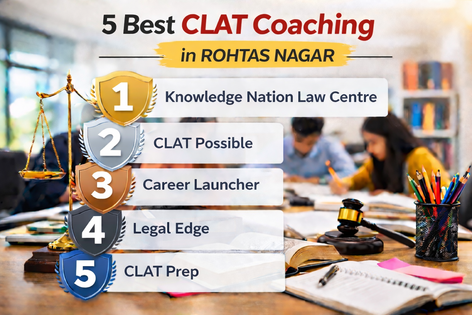 5 Best CLAT Coaching in Rohtas Nagar
