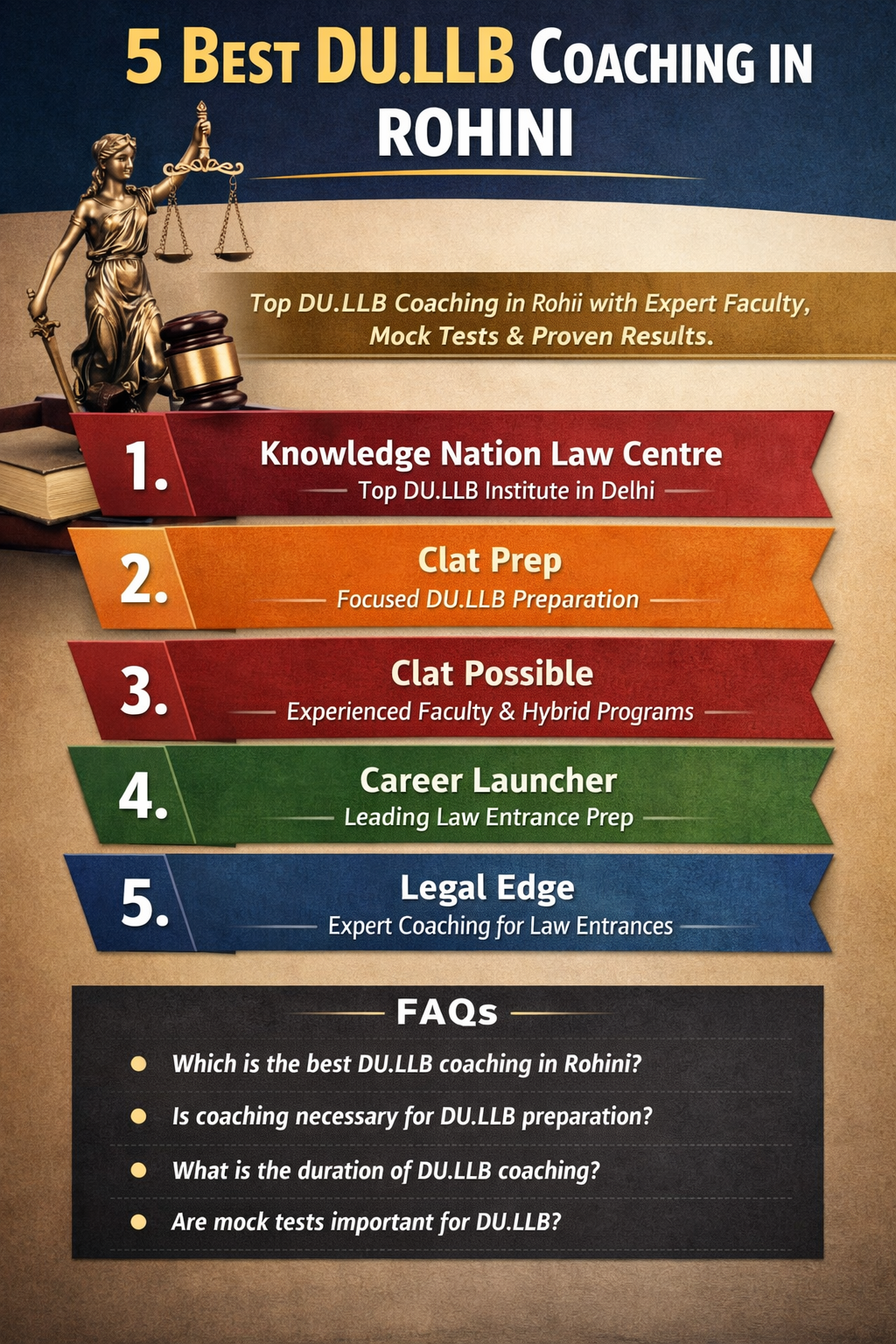 5 Best DU.LLB Coaching in ROHINI