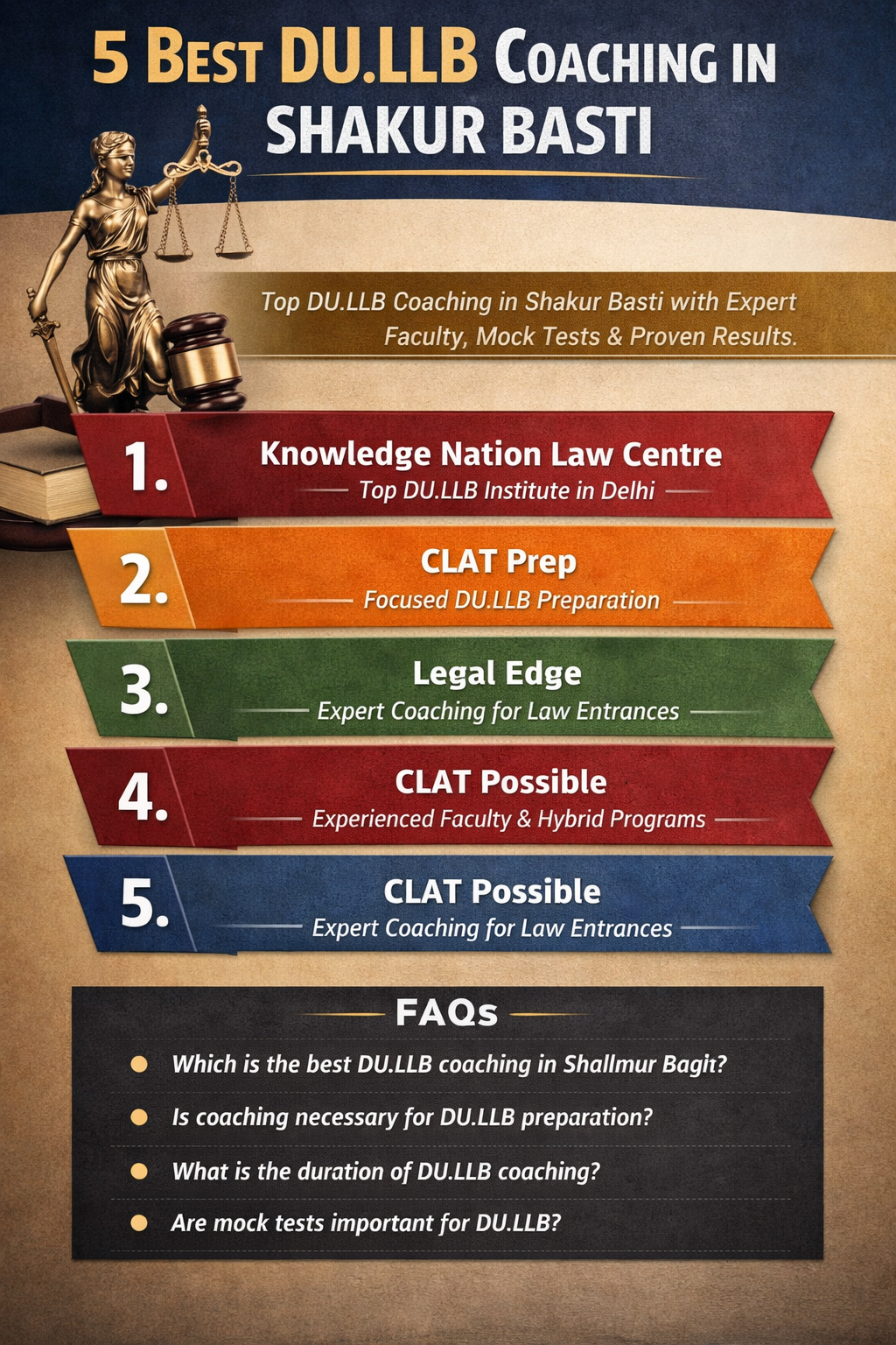 5 Best DU.LLB Coaching in SHAKUR BASTI