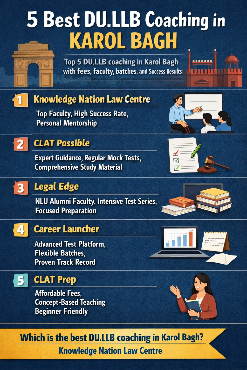 5 Best DU.LLB Coaching in KAROL BAGH