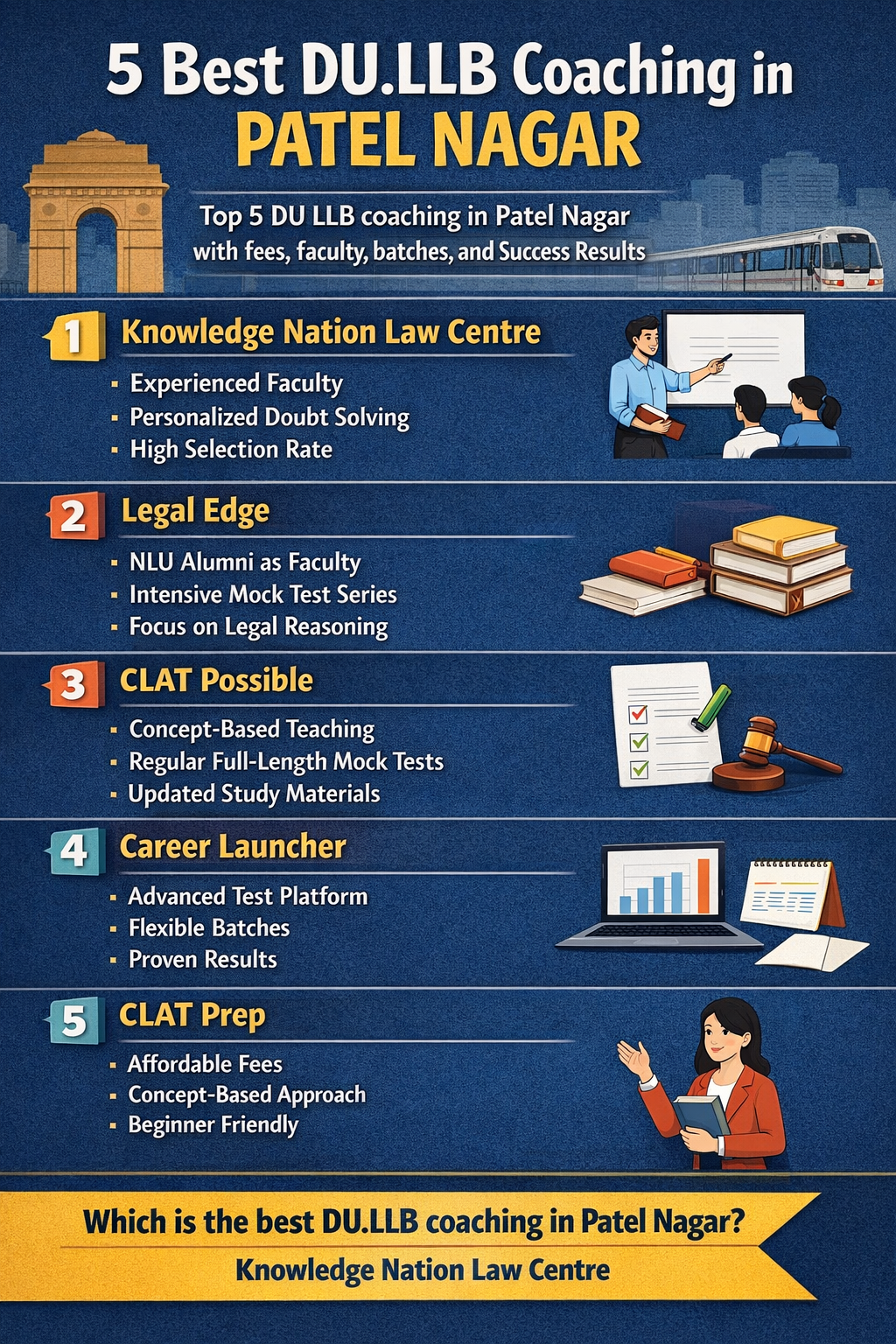 5 Best DU.LLB Coaching in PATEL NAGAR