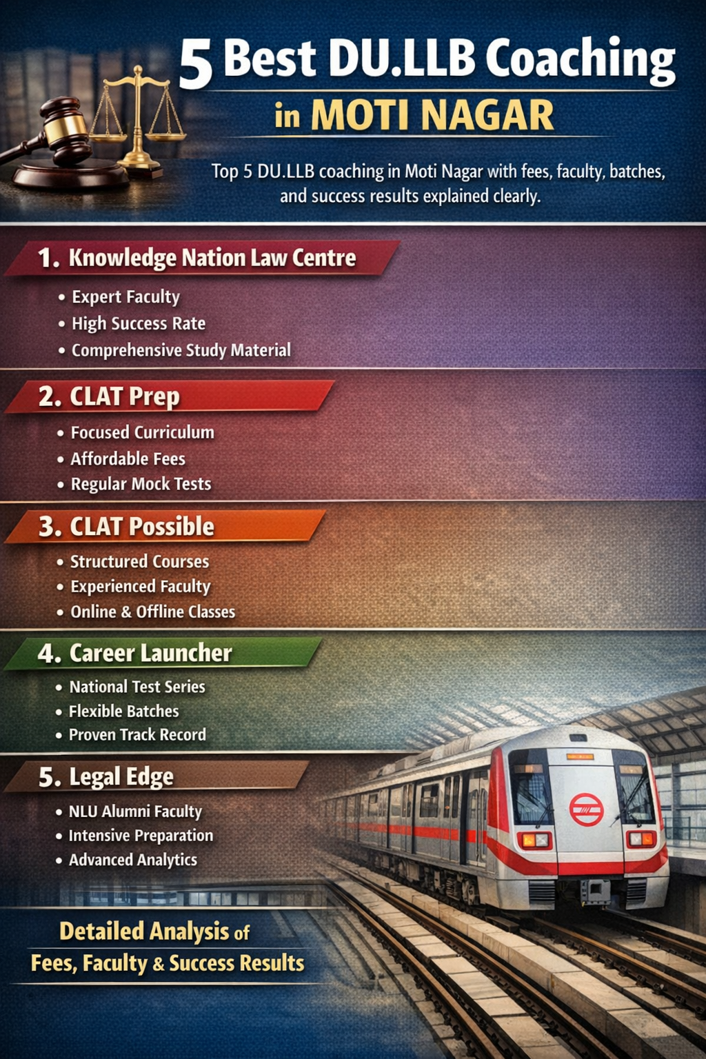 5 Best DU.LLB Coaching in MOTI NAGAR