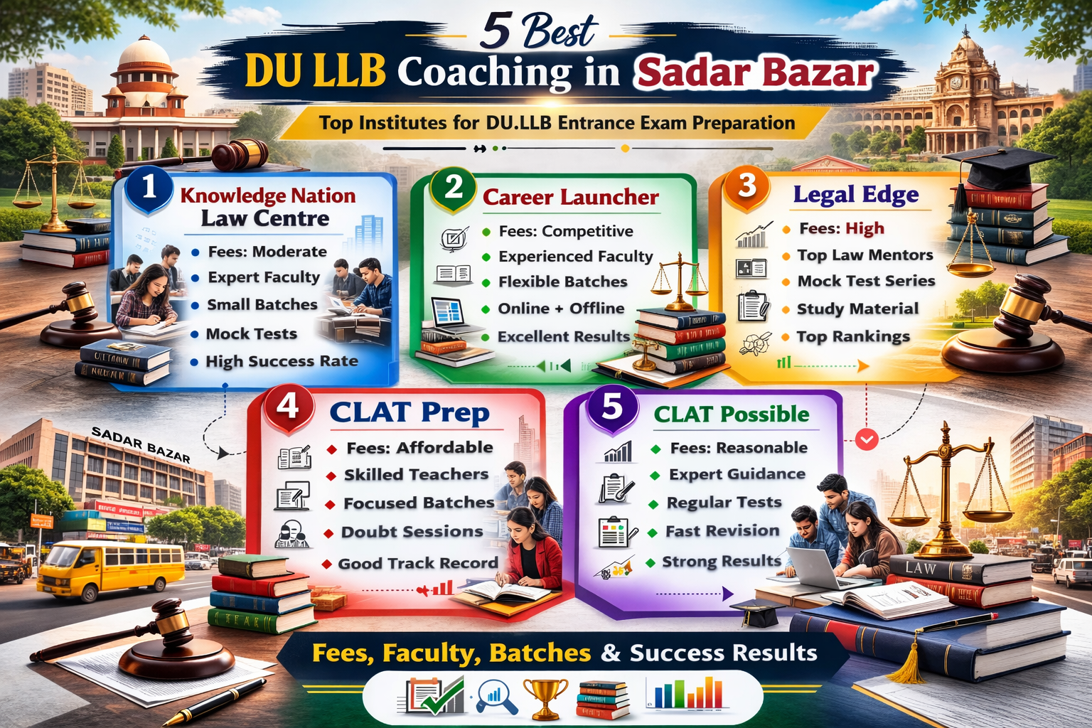 5 Best DU.LLB Coaching in SADAR BAZAR