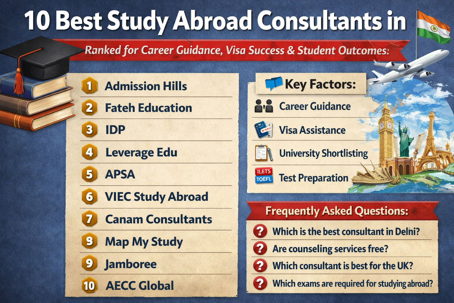 10 Best Study Abroad Consultants in Delhi