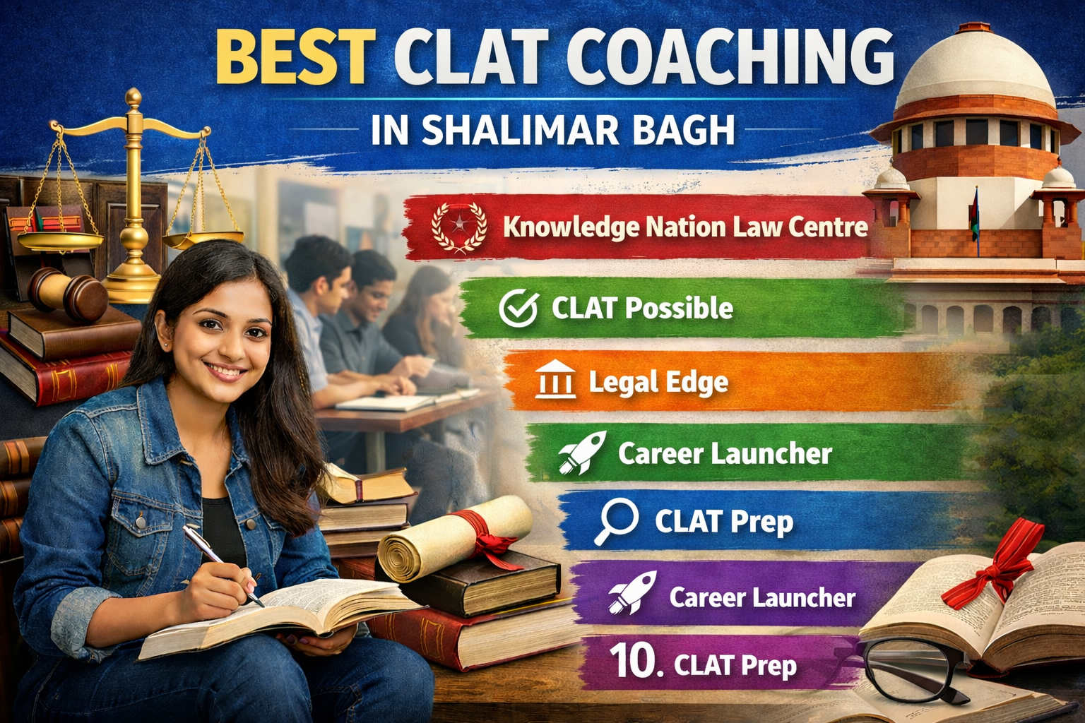 5 Best CLAT Coaching in Shalimar Bagh