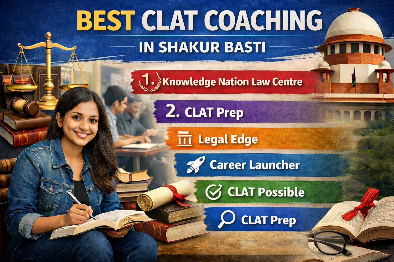 5 Best CLAT Coaching in Shakur Basti
