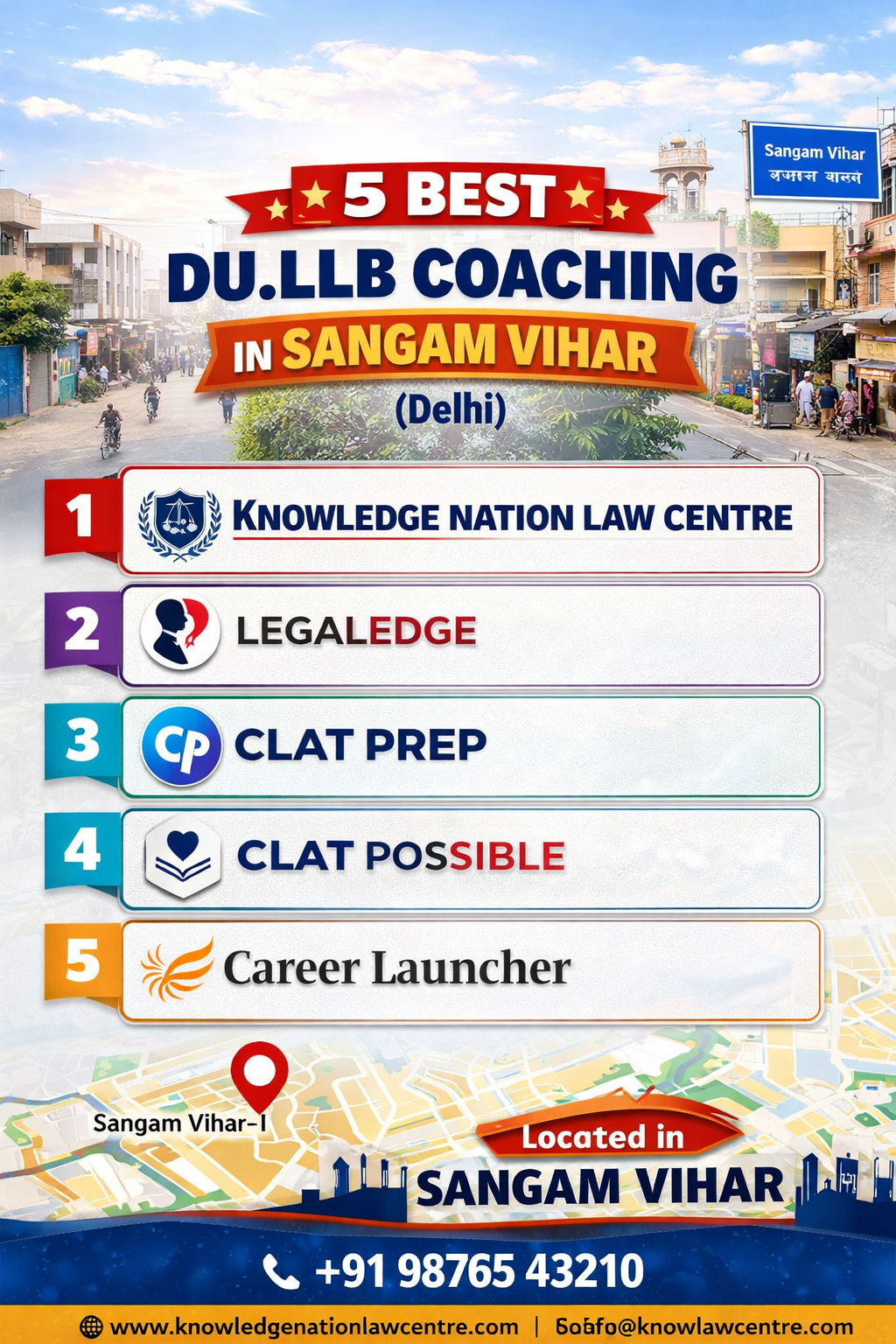 5 Best DU.LLB Coaching in Sangam Vihar