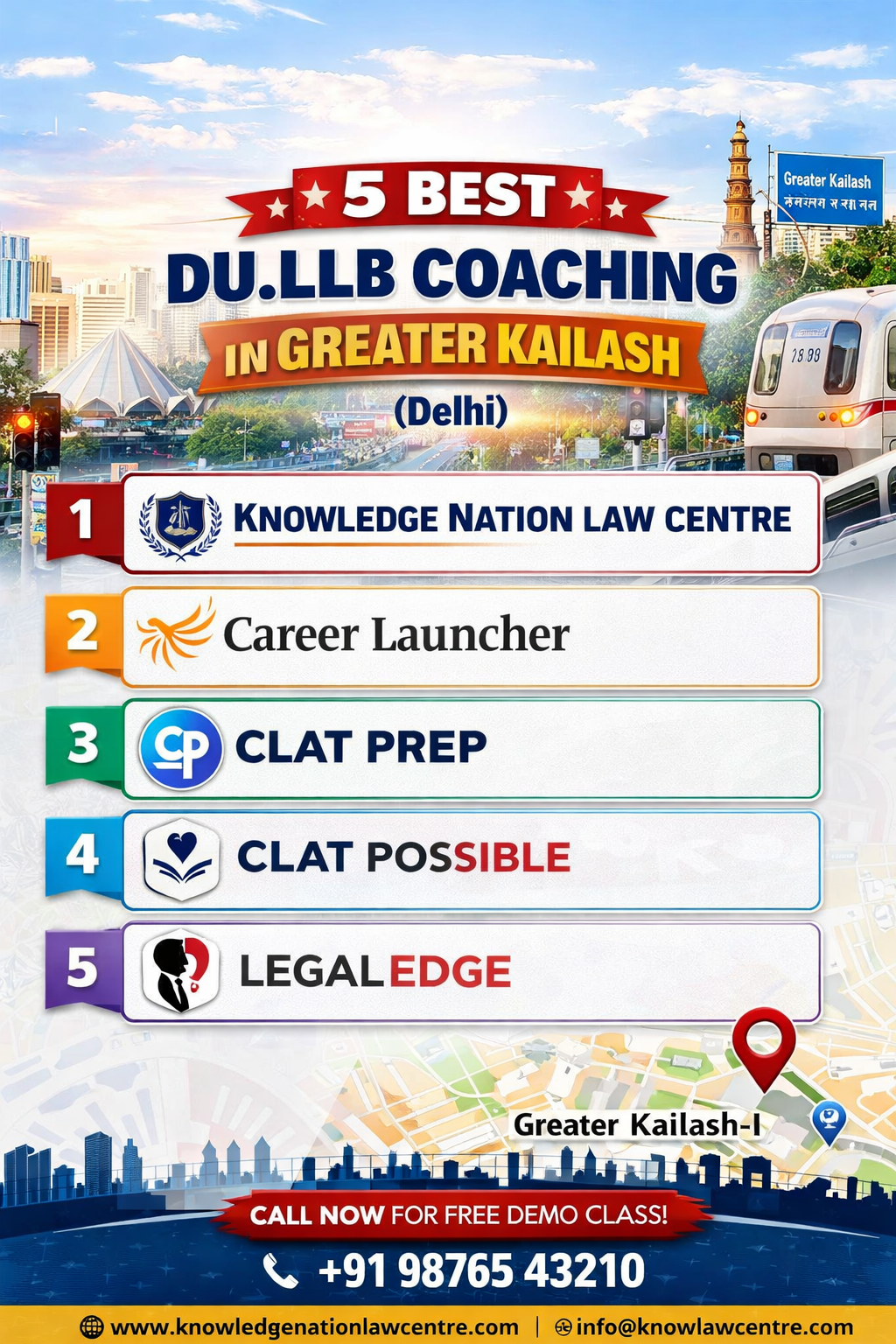 5 Best DU.LLB Coaching in Greater Kailash