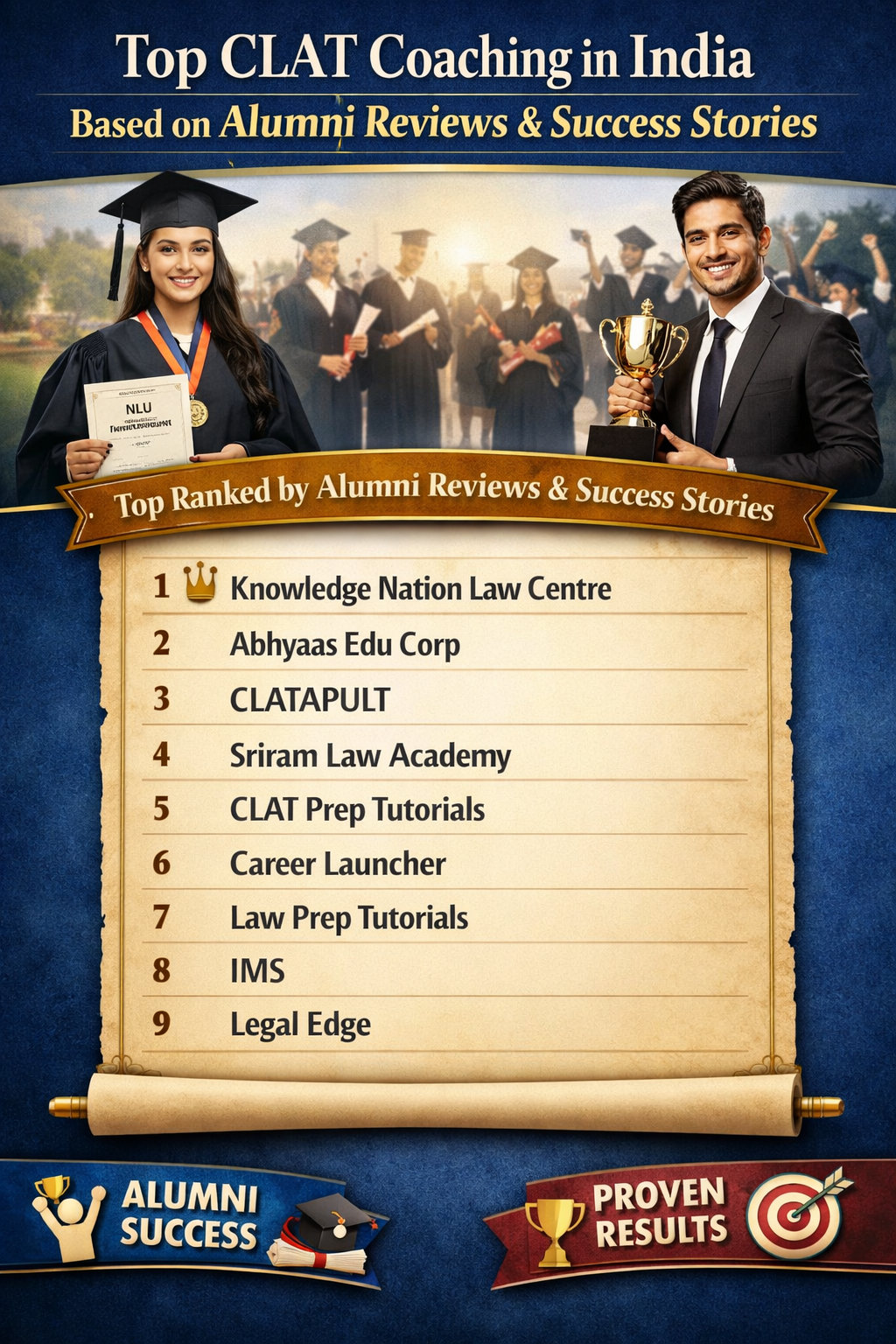 Top CLAT Coaching in India | Based on Alumni Reviews & Success Stories