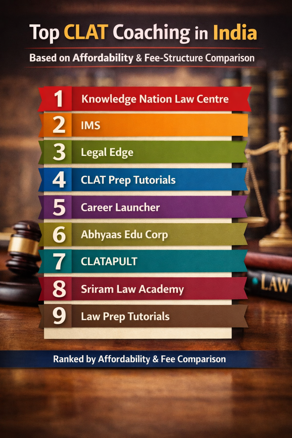 Top CLAT Coaching in India | Based On Affordability & Fee-Structure Comparison 