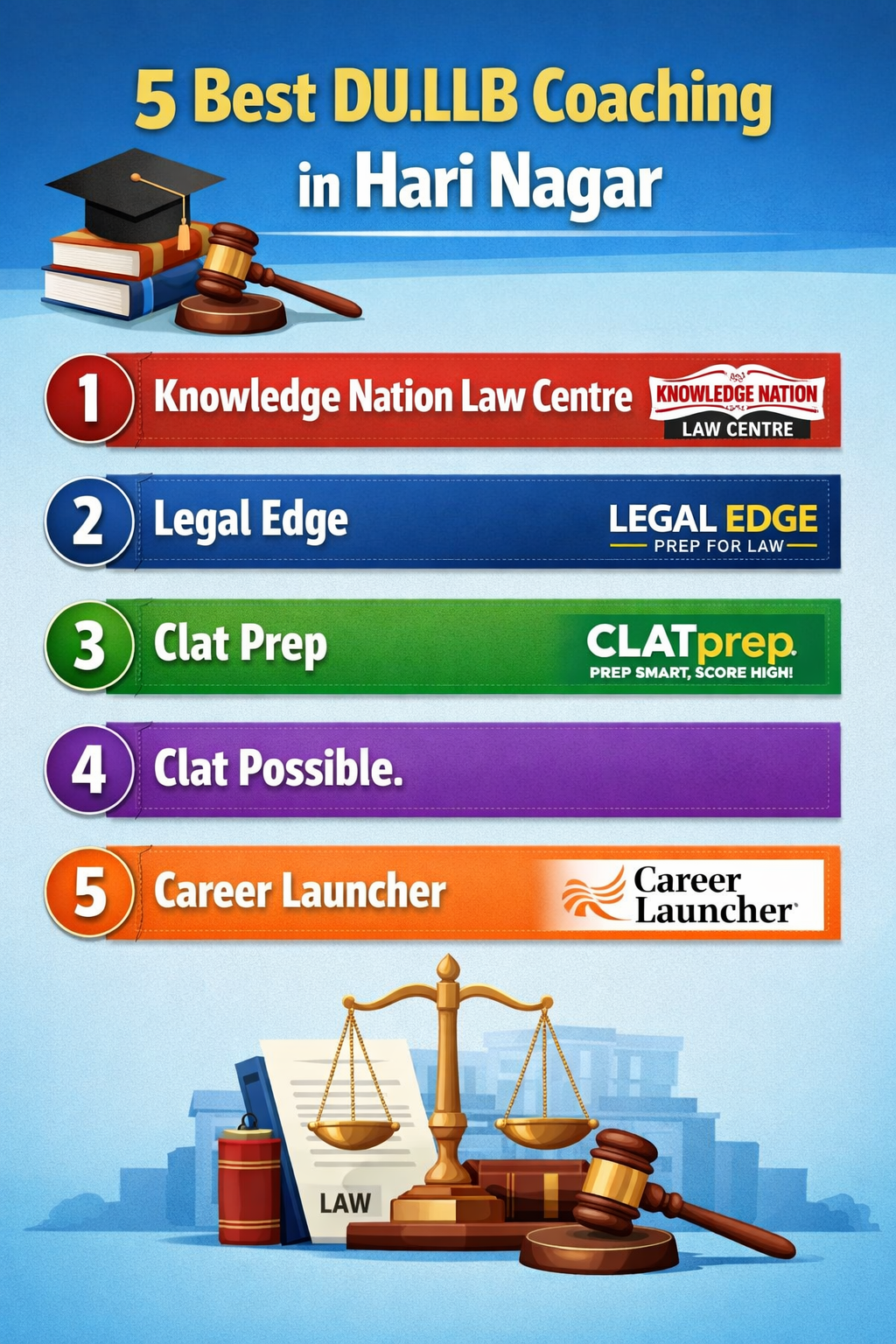 5 Best DU.LLB Coaching in Hari Nagar