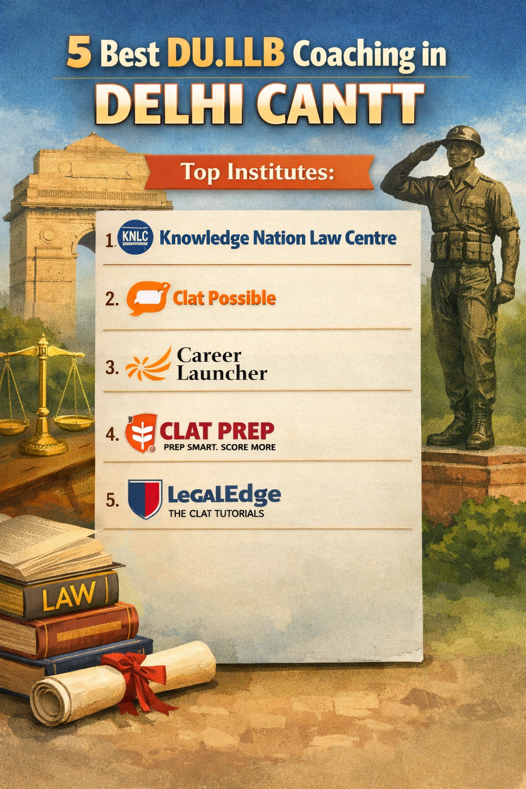 5 Best DU.LLB Coaching in DELHI CANTT