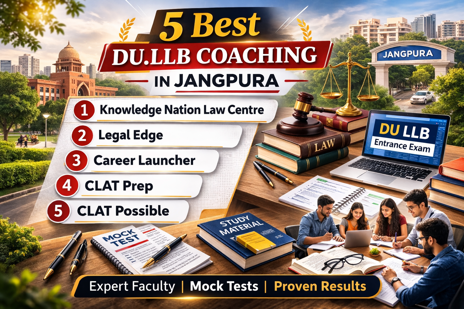 5 Best DU.LLB Coaching in Jangpura