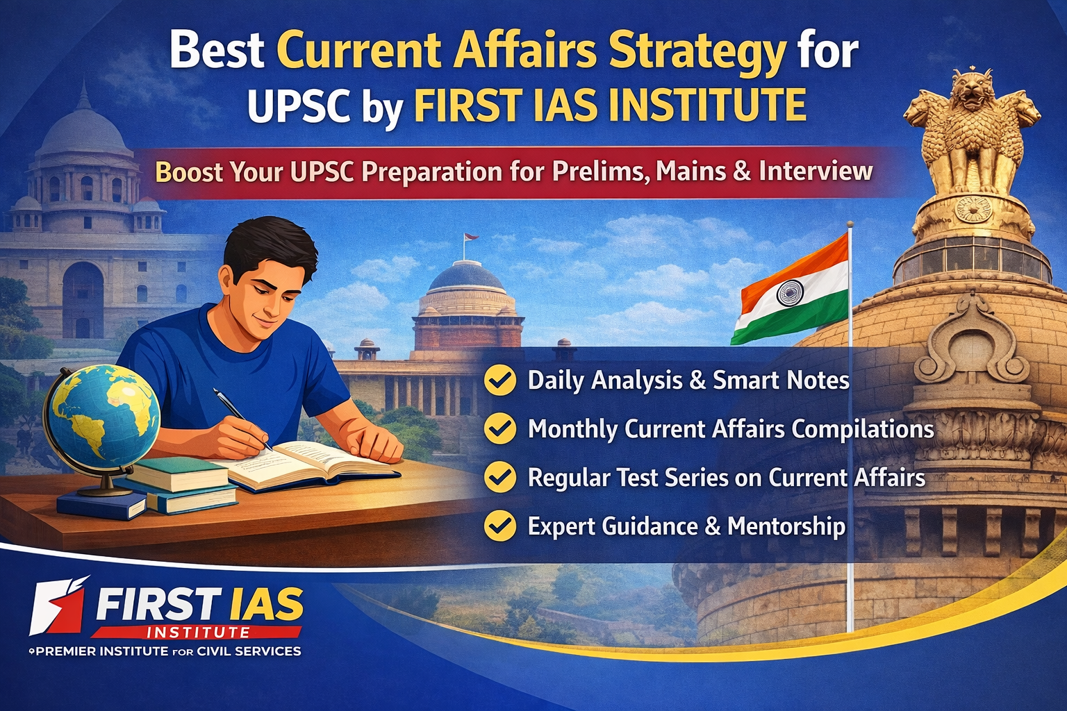 Best Current Affairs Strategy for UPSC by FIRST IAS INSTITUTE